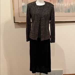 Alex Evenings vintage 90’s 2-piece glittery long dress and jacket 12